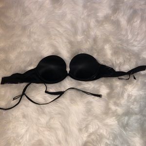 Victoria secret black strapless push-up bra